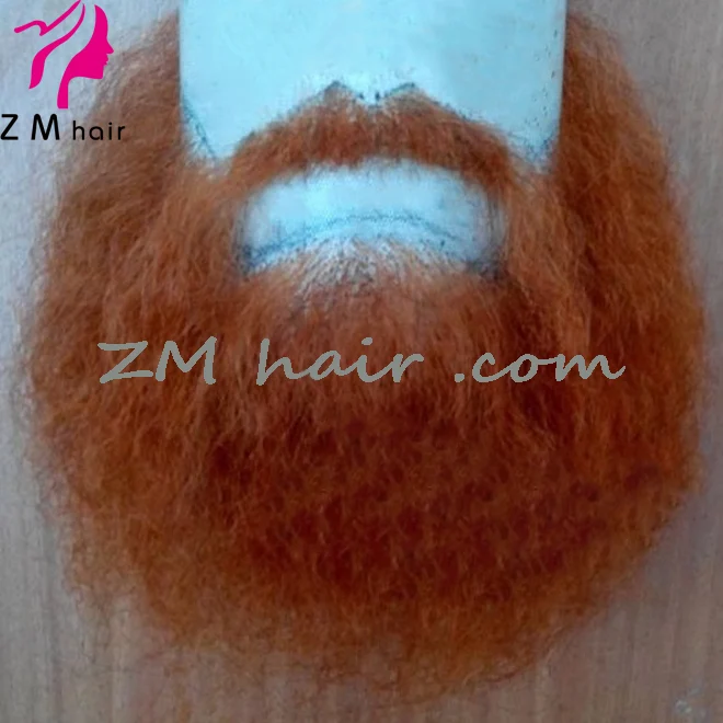 ZMHAIR Wholesale yak hair brown beard mustache facial hair casual wear