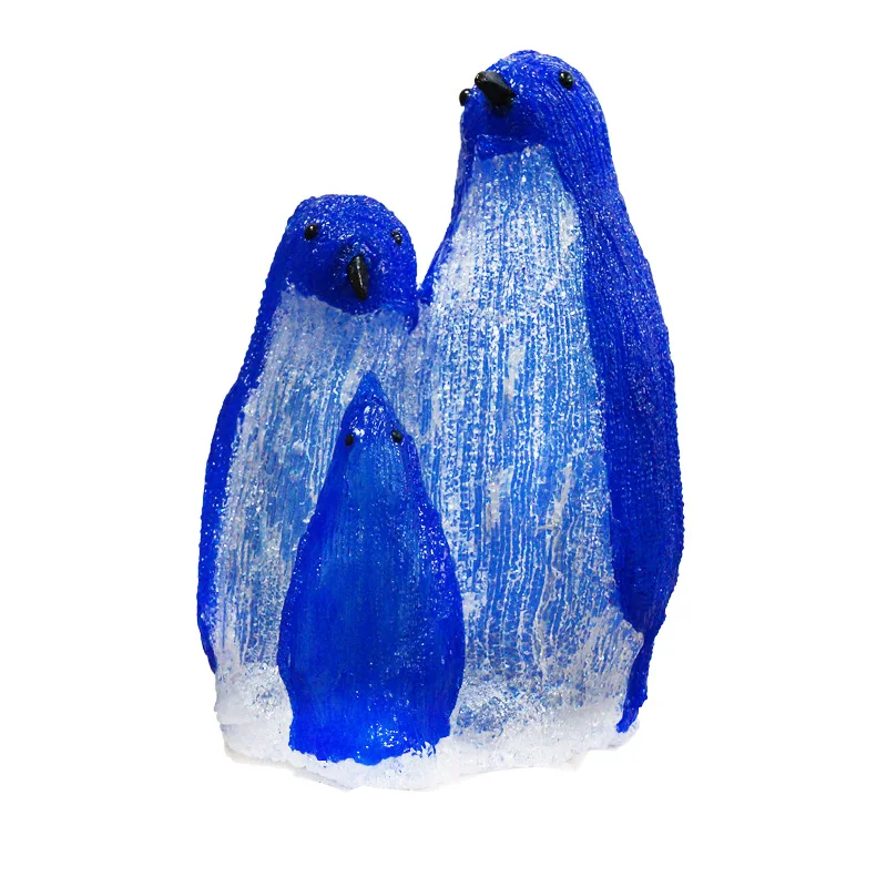 Рождественский светодиодный белый акриловый Пингвин, Рождественское украшение, рождественские товары
