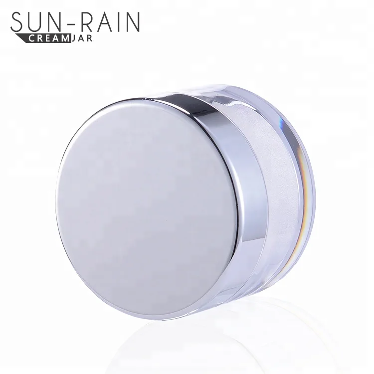 Manufacturer Wholesale Empty Fancy White Color Abs Cap PETG Child Proof Cream Cosmetic Jars