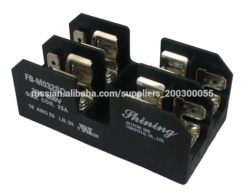 FB-M032SQ Термопласт 30A Винт UL94V-0 Разъединитель предохранителей