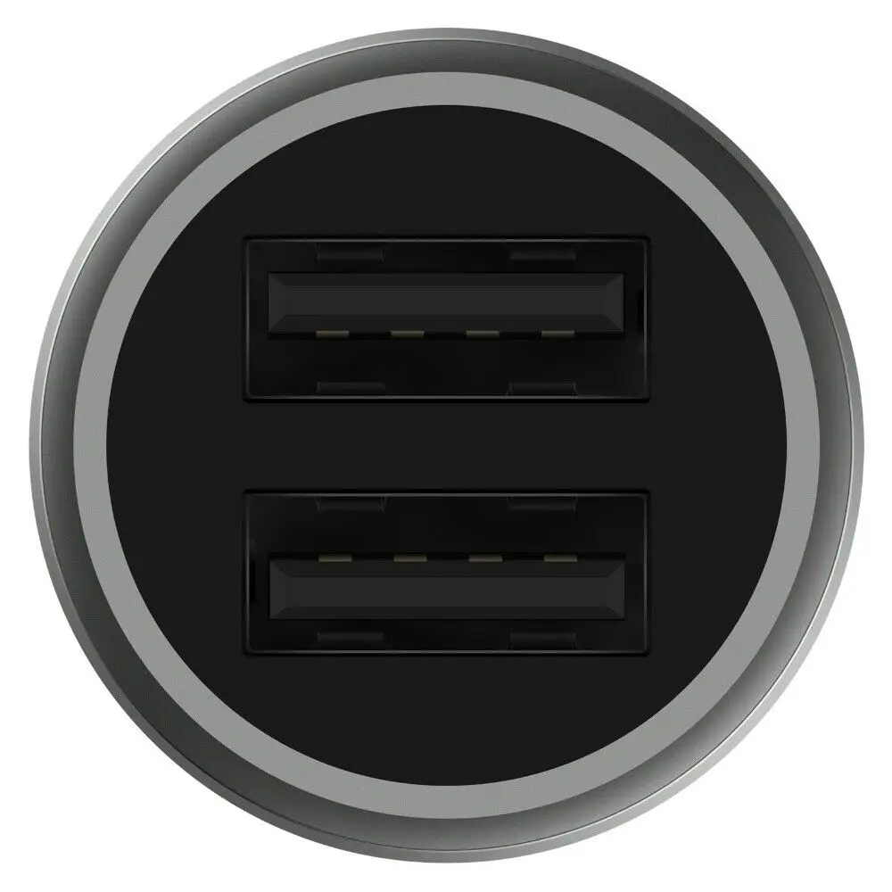 
100% Original XiaoMi USB Car Charger Dual USB 5V/3.6A Volt Quick Car Charger Metal Compatible for Samsung for iPhone 