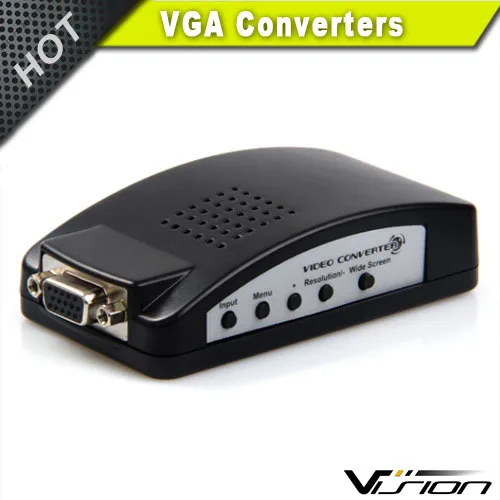 Новый ТВ AV S видео RCA композитный к VGA ПК монитор конвертер адаптер коробка