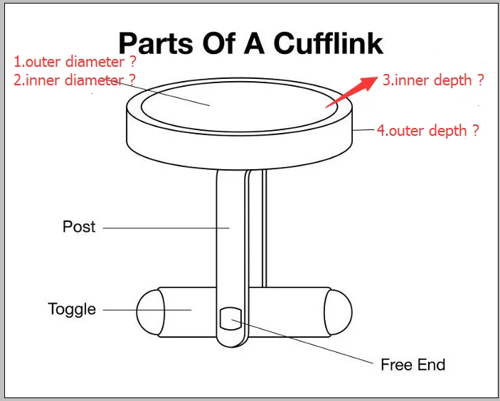 Factory wholesale custom design metal blank cufflink base