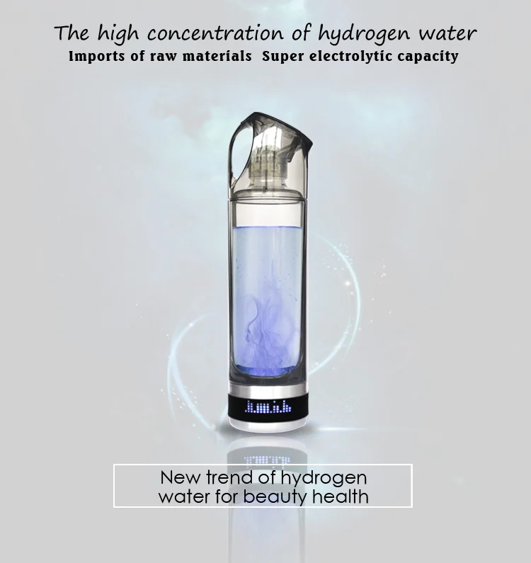 2021 Product Hydrogen Rich Water Cup Smart Water Bottle Capacity 500mL generator