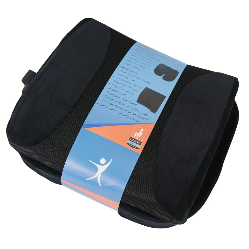 
2019 new Memory Foam Folding Cotton/Polyester Lumbar Pad Lower Back Waist Pain Relief Support Cushion For Seat Car Chair Sofa 