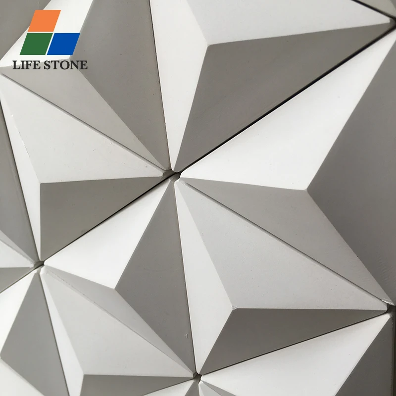 Wholesale white stone 3d wall tiles and 3d wall decor