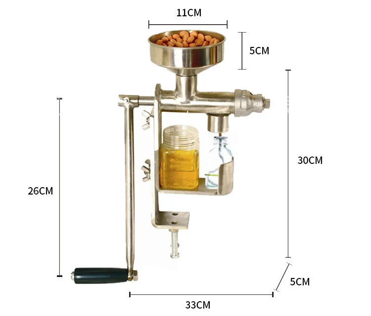 Small manual portable sunflower seed oil extraction sesame oil making press machine for sale
