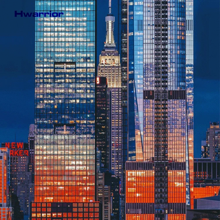 Office Building Exterior Glass Facade Glazing Architectural Aluminum glass curtain wall cost per