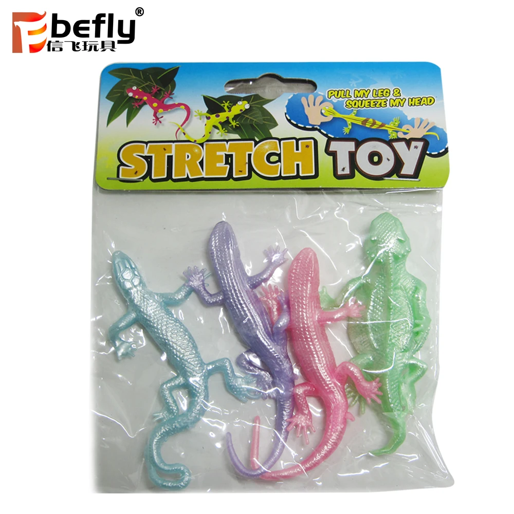 Hot sale colorful mini soft tpr stretch lizard toy