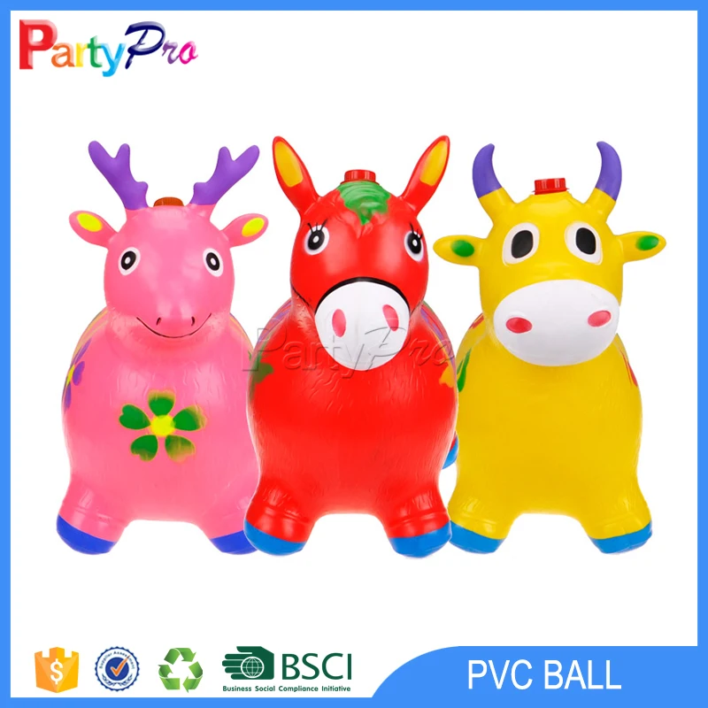 
PVC inflatable jumping skipping animal toy inflate cow 