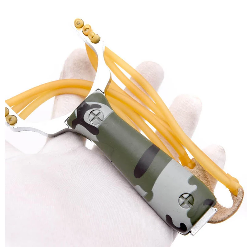 
Outdoor Hunting Catapult with Rubber band Powerful Zinc alloy Slingshots 