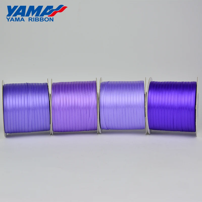 Yama 196 colors 5 MM wide single double faced polyester satin ribbon