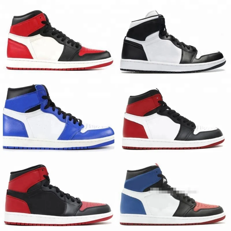 
2019 OG top brand sport shoes fashion sneakers 1 top 3 men basketball shoes 1s Banned Bred Chicago Royal Blue sports sneakers 