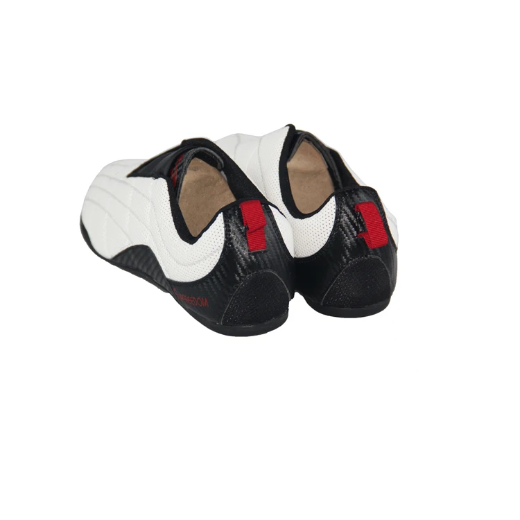 
Black and white color matching breathable high rubber taekwondo shoes 