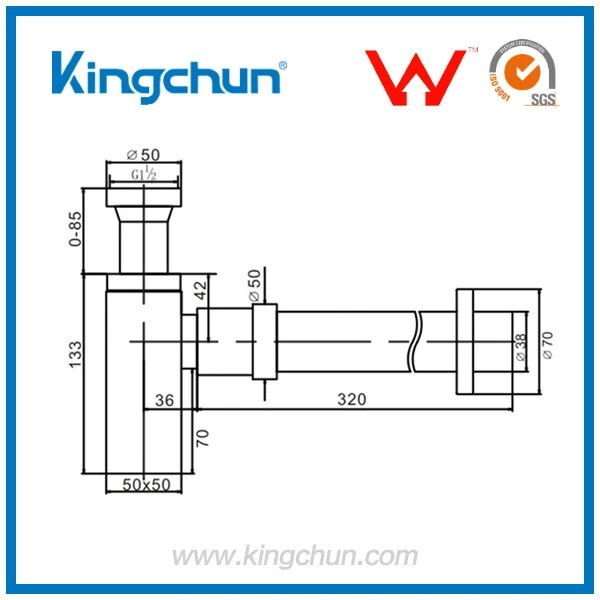 (J247-A)kingchun аксессуары для ванной в западном стиле, хромированный латунный сифон/Ловушка для раковины