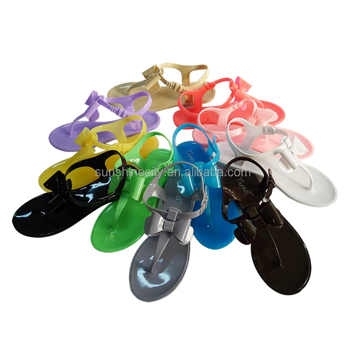 Plastic Jelly Bow Sandals Womens Jelly shoes