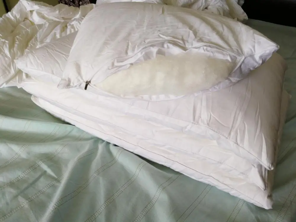 OEM 100% mulberry silk filling pillow 51*75cm 2kg long silk fiber filling silk pillow