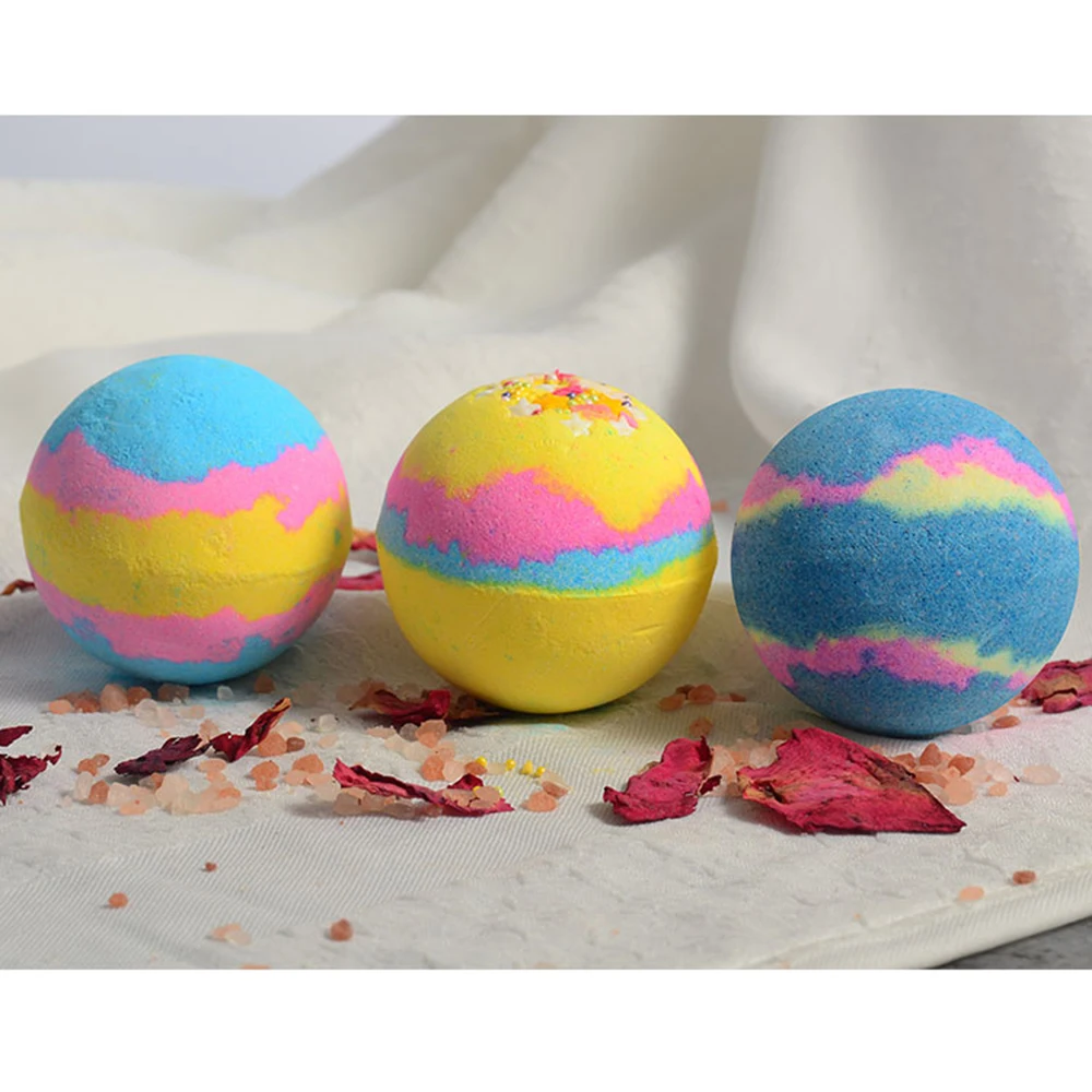 Bath  Bombs Balls  Lovely Doughnut Bath Bombs white and orange color 100g handmade natural raw material