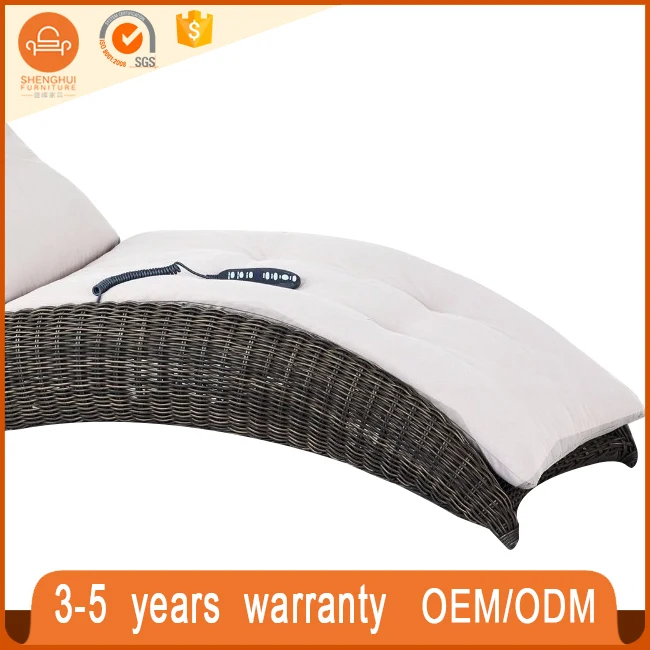 
holiday hotel patio used commercial sleeping chaise lounge beach furniture round rattan wicker woven barcelona daybed 