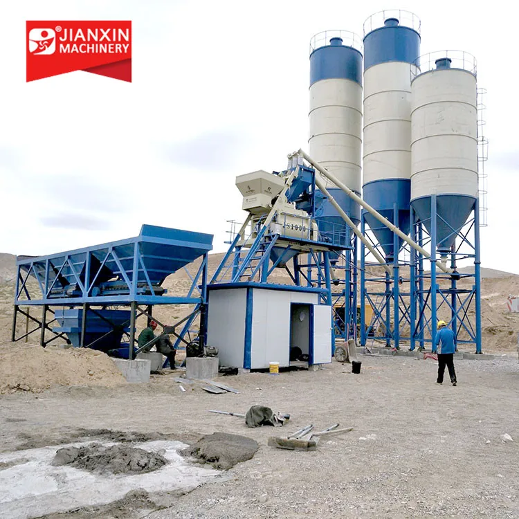 50M3 concrete mixing plant producing 50 cubic meters per hour