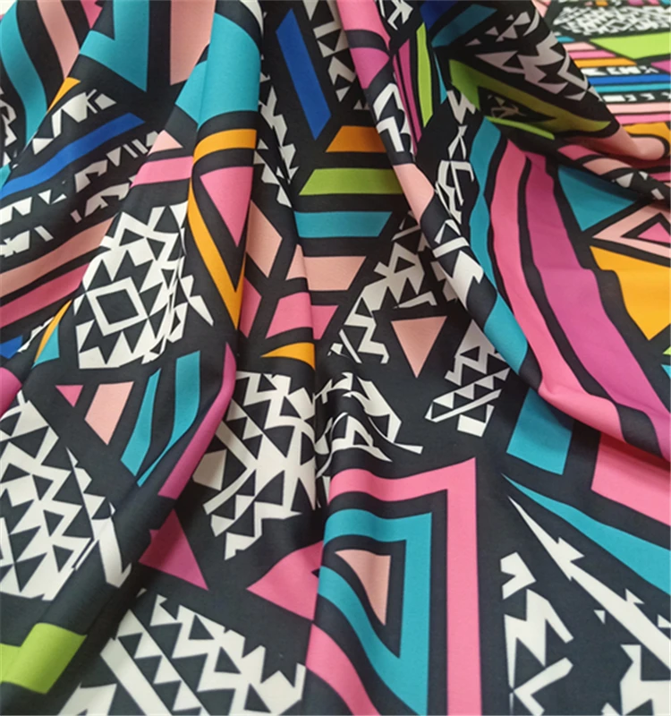 Digital printed polyamide african swimwear fabric