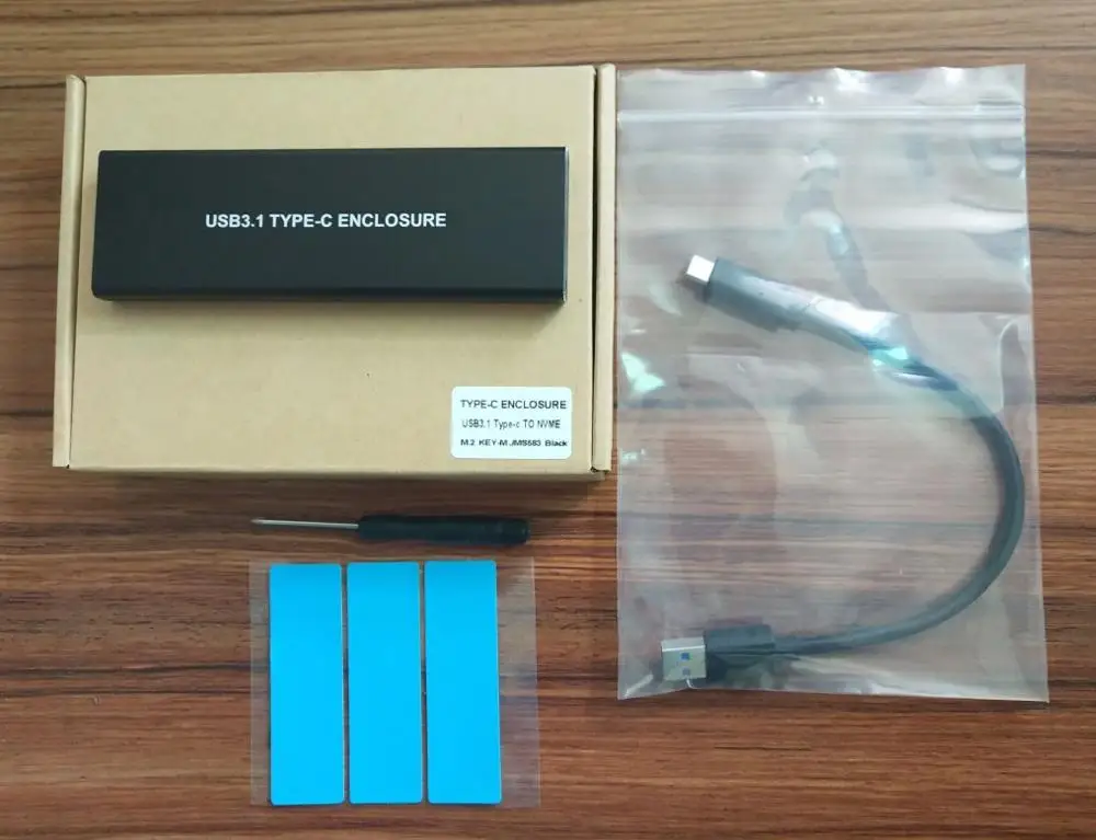  USB 3 1 Type-C USB-C M.2 NGFF NVME SSD корпус 10 Гбит/с JMS583 в наличии на