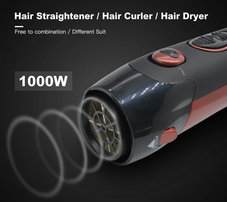 Вращающаяся электрическая щетка для укладки волос 1000 Вт выпрямитель горячего воздуха фен с 110 В и 220