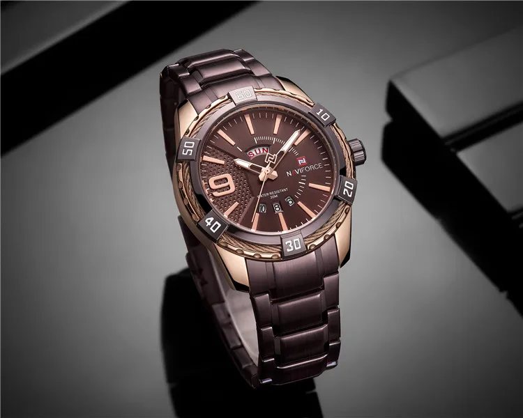 NAVIFORCE 9117S RGCE новый reloj Роскошные наручные часы с пользовательским логотипом relogio masculino 2020 горячая распродажа