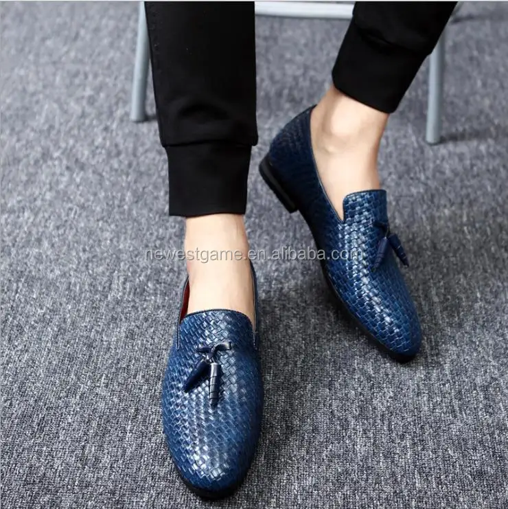 
small quantity order Italian mens Woven leather loafers shoes big size 44 45 46 47 48 