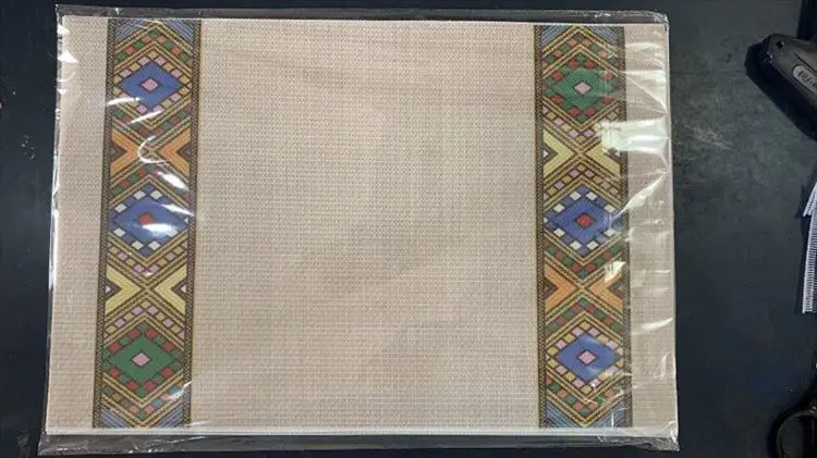 Modern habesha Dining placemat Set of 6 rectangle shape printing cultural arts