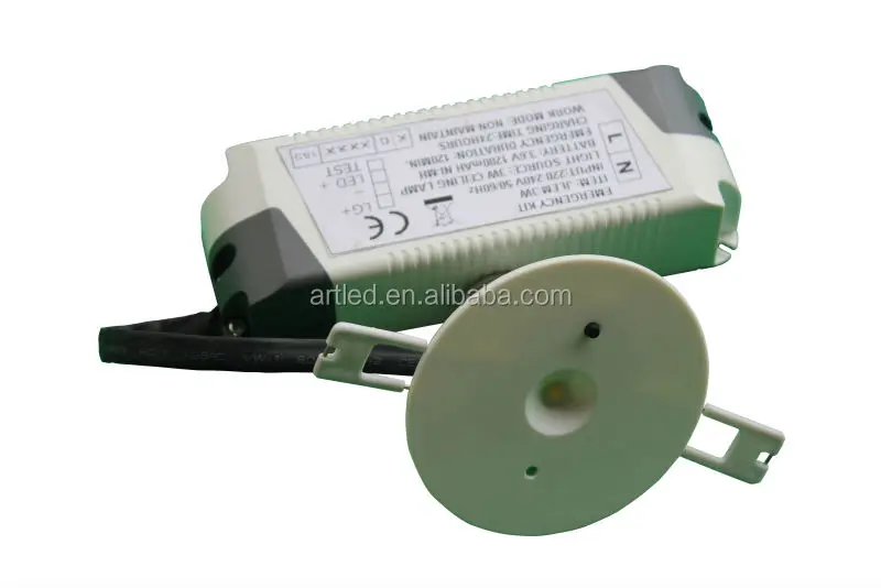 LED Emergency Spotlight 1W/3W 6000K Non-Maintained Recessed Ceiling Lights IP20 3hrs discharge