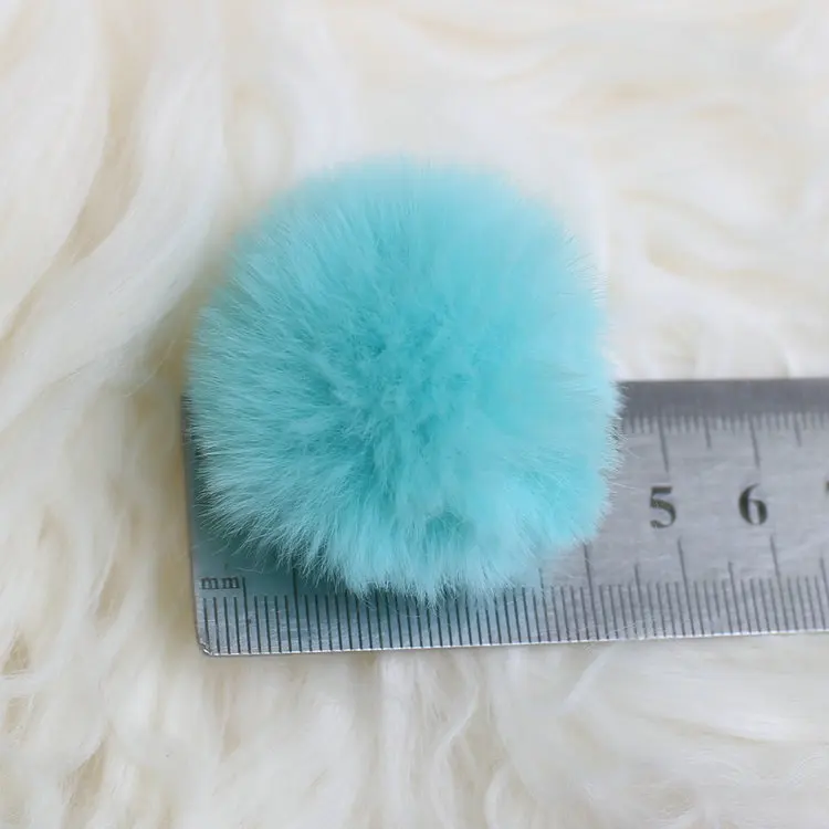 wholesale bunny fur plush 3cm 4cm small mini faux fur pompoms wholesale fluffy faux fur pom pom