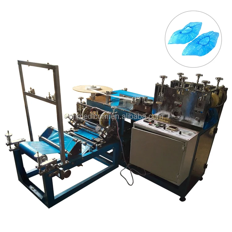hospital disposable non woven automatic shoe covers making machine ,the elastic band adopts constant temperature melting