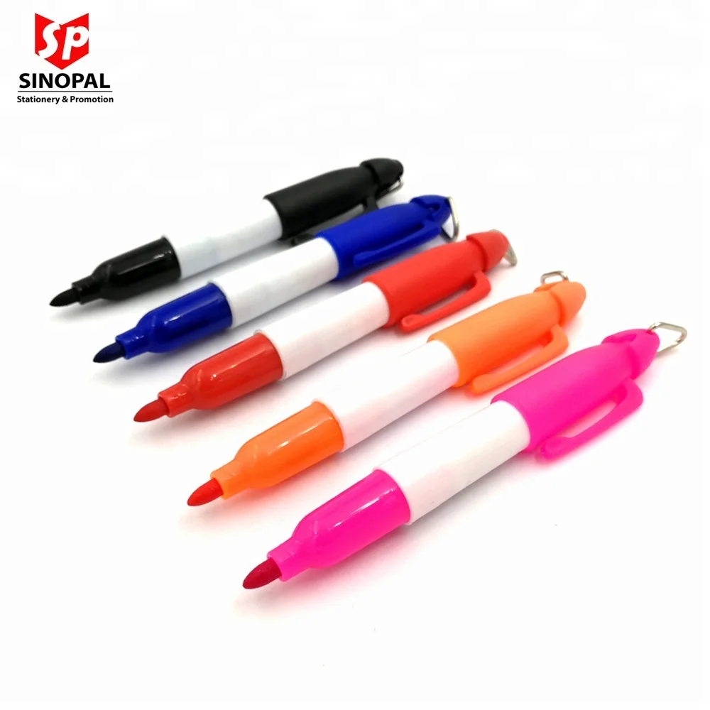 water proof Golf ball liner permanent marker pen with keychain for golf ball lining