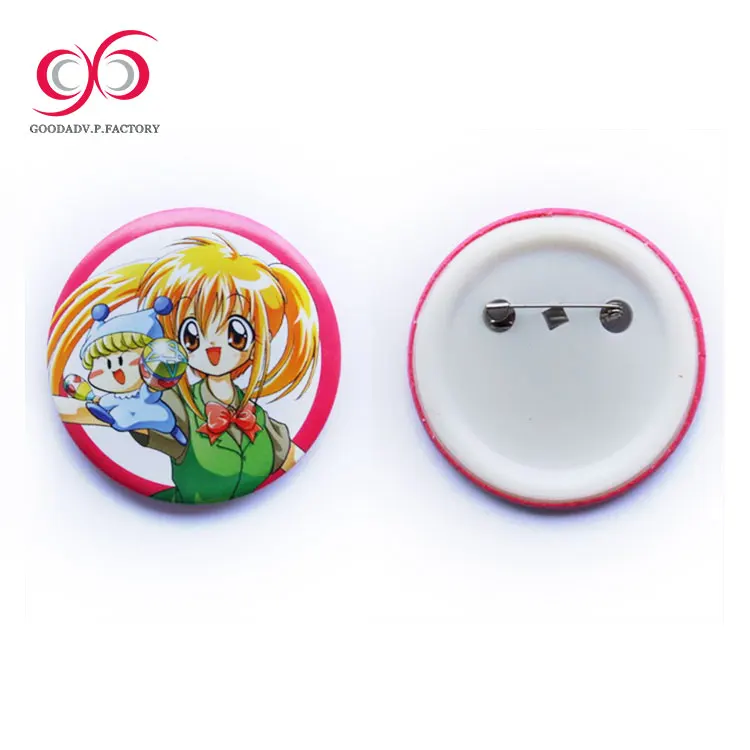 Пользовательские металлические pinback pin кнопки 44 мм нажимаемая Оловянная Кнопка значок клип