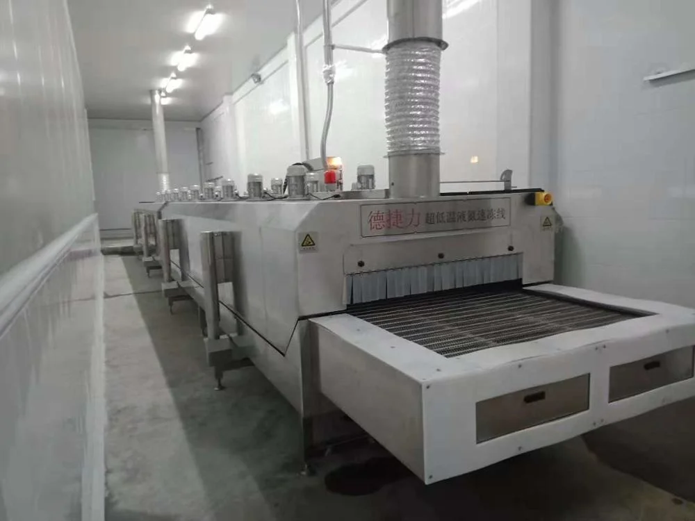 DJL Conveyor freezing tunnel machine Tunnel freezer fast flash tunnel freezer freezing chicken and poultry machine
