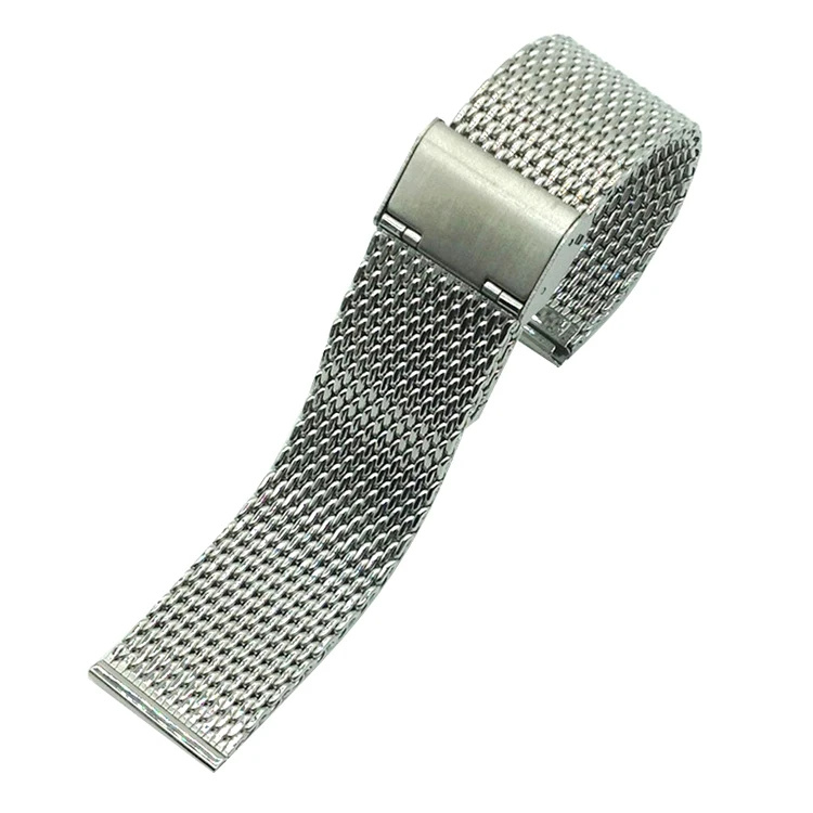 18 20 22 24mm 1.0mm thick mesh milanese stainless steel watch bands watch strap
