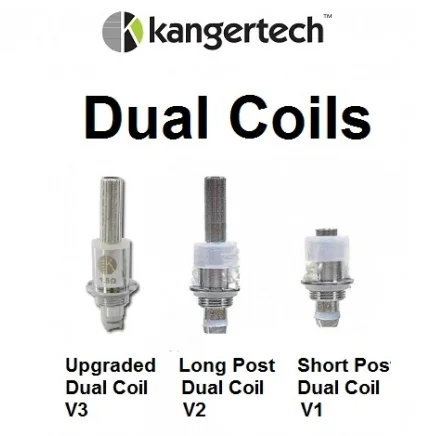 
Free Shipping!! Original Kanger New Dual Coil for eVod Glass T3D Protanks Series 0.8ohm 1.0ohm1.5ohm 