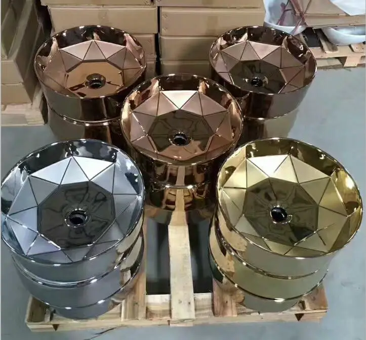 sanitary ware wc toilet Manufacturer bathroom accessories Silver sink Rose Gold wash basin