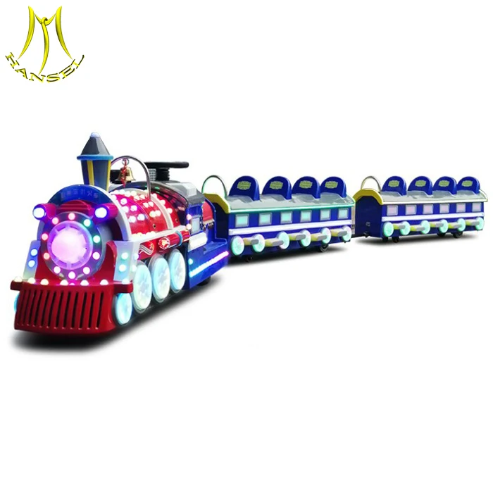 Hansel amusement park kids electric tourist trackless train for sale kids electrical train