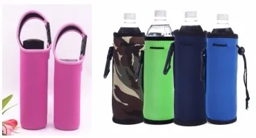 Drawstring Water Bottle Holder Cover Neoprene Insulated Sleeve Bag