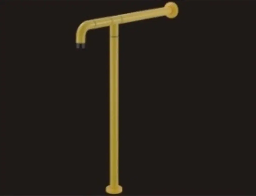 
Wall mount with support pole toilet disable grab bar made stainless steel with ABS 