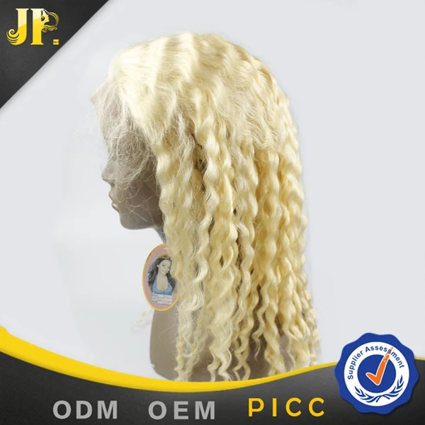 
JP hair long sexy straight full lace blonde wig 100% human hair color #613 