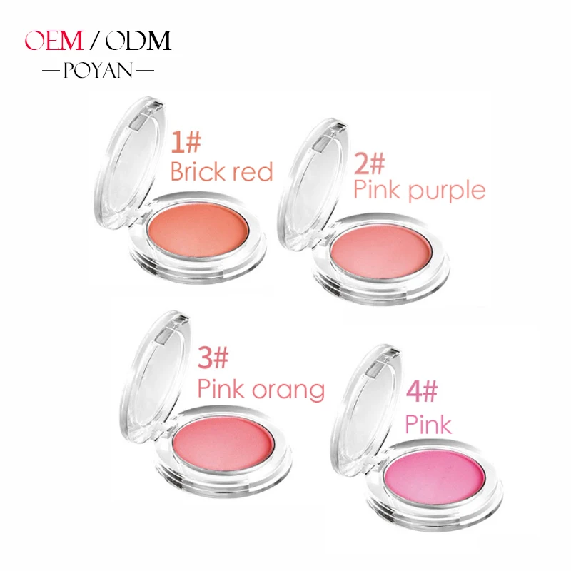 Plastic Container Ice Cream Single Color No Brush Makeup Baked Blush Makeup Blusher Pressed Blush Powder Cheek Cosmetic 12000pcs