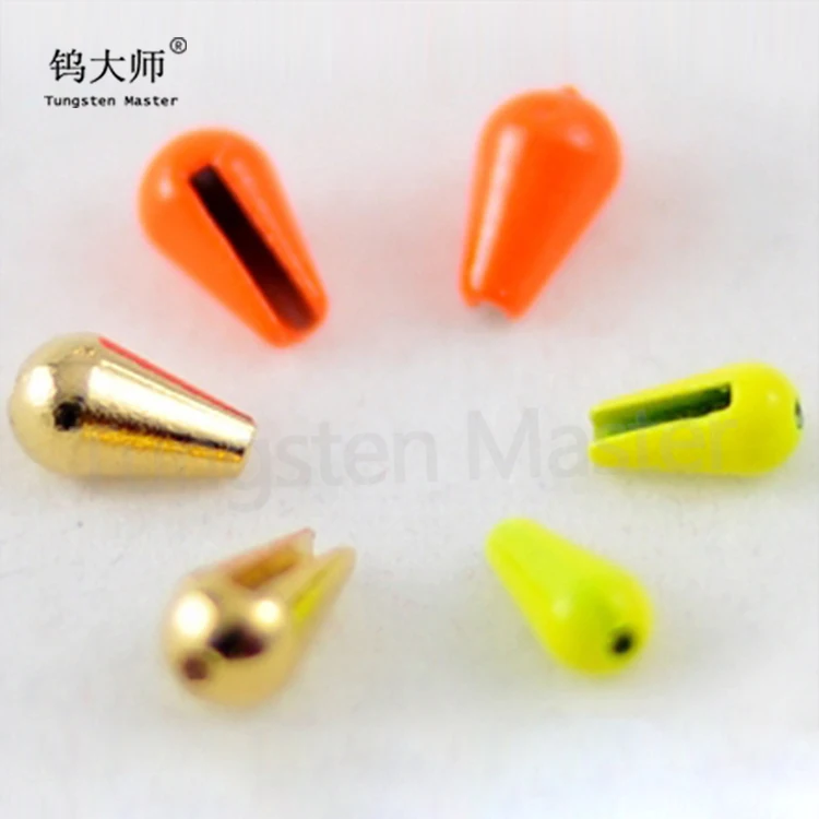 Professinal tungsten fishing accessories manufacturer supply brass dumbbell shape tungsten beads fly fishing