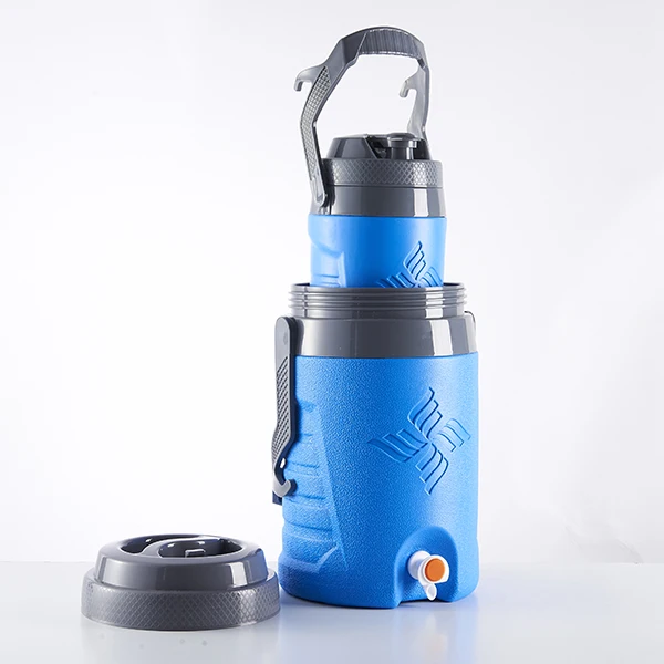New design cooler container with faucet and sports kettle