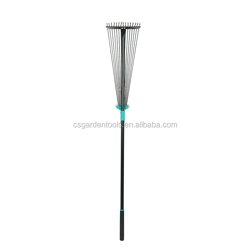 
15 teeth 45# steel leaf grabber concrete short handle rake 
