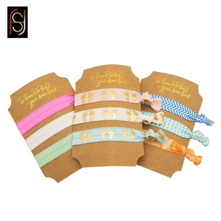 Wholesale fashion printed flat elastic rubber band hair