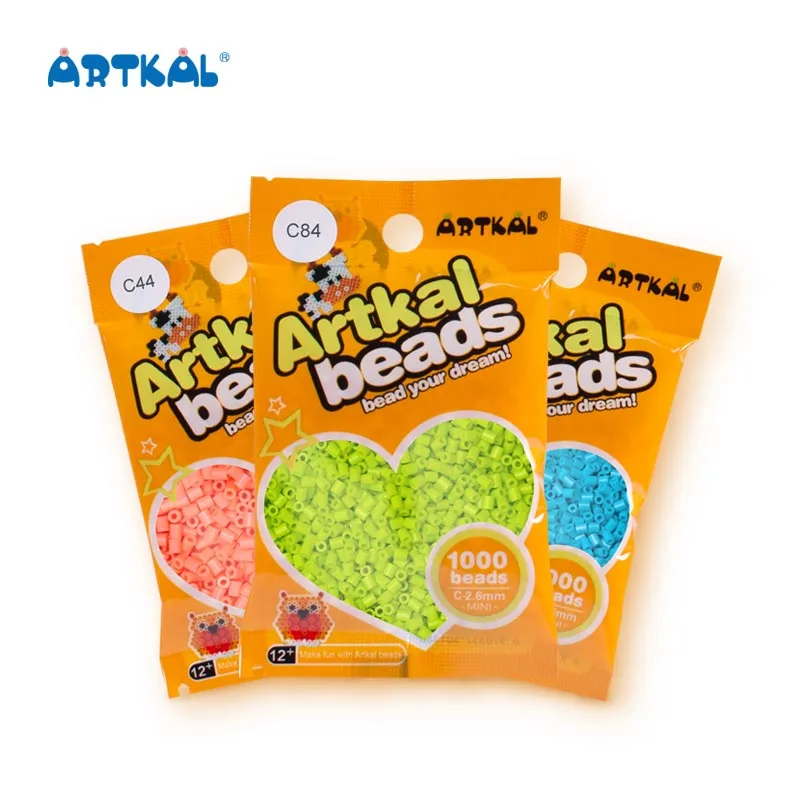 Wholesale Fashion Diy Toys Artkal CB1000P Patterns Artkal Fuse 5mm 2.6mm Girls Kids Midi Hama Perler Beads