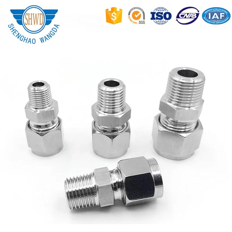Hydraulic Stainless Steel Union Connector/Compression Double Ferrule Tube Fittings